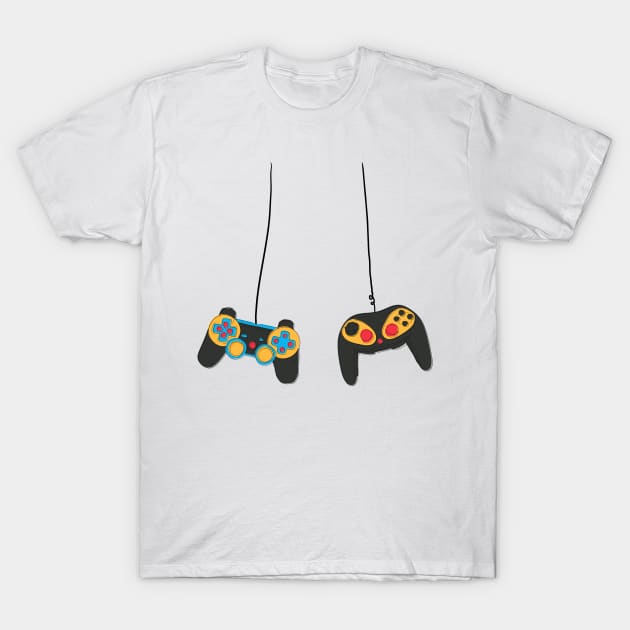 Joystick hanged game controller gambling nerd T-Shirt by LeonAd